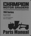 Thumbnail Champion Grader Series 700, Parts Manual