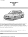 Thumbnail 91 Volvo 740 1991 Owners Manual Thumbnail 91 Volvo 740 1991 Owners Manual