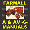 Thumbnail IH FARMALL A & AV Tractor -6- MANUALS Service, Parts, Owner, Attachments, Shop Manual Catalog - DOWNLOAD