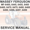 Thumbnail Massey Ferguson MF6400 MF 6400 Series Tractors 6465 6470 6475 6480 6485 6490 6495 6497 Service  Workshop Manual - DOWNLOAD