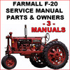 Thumbnail IH Farmall F-20 Tractor SERVICE, PARTS, OWNERS -3- MANUALS - DOWNLOAD Thumbnail IH Farmall F-20 Tractor SERVICE, PARTS, OWNERS -3- MANUALS - DOWNLOAD