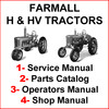 Thumbnail IH Farmall H HV Tractor SERVICE, PARTS Catalog, OWNERS Manual -4- Manuals - DOWNLOAD