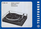 Thumbnail Telefunken S600 Turntable Owners Manual + Schematics