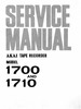 Thumbnail AKAI 1700 TAPE RECORDER OWNER AND SERVICE MANUAL