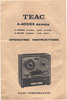 Thumbnail TEAC A-4000S TAPE PLAYER OPERATING INSTRUCTIONS