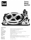 Thumbnail DUAL 1019 AUTOMATIC BELT-DRIVE TURNTABLE SERVICE MANUAL