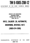 Thumbnail Browning Cal.30 M1918A2 WE TM 9-1005-208-12. manual