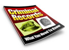 Thumbnail Criminal Records - What You Should Know - PLR