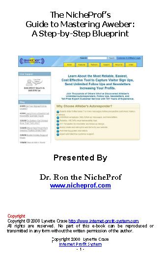 Thumbnail *NEW!*	   The NicheProf s Guide to Mastering Aweber:  A Step-by-Step Blueprint  - Master Resale Rights