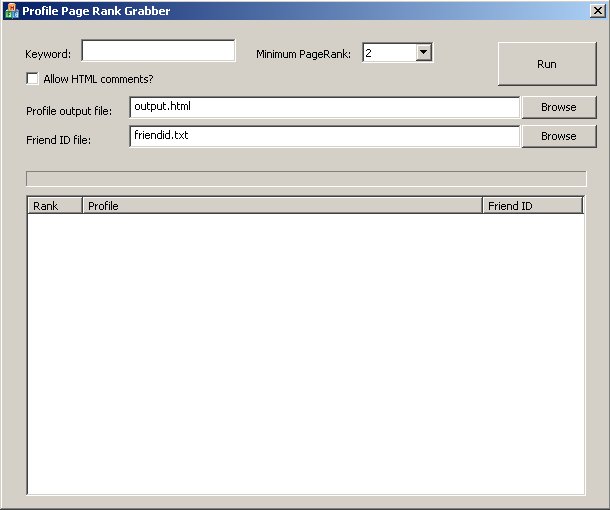 Thumbnail *NEW!*	  MySpace High-Rank Profile Finder Software