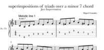 Thumbnail Superimposition of triads over a minor chord. Melodic line 1