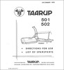 Thumbnail Taarup TA501 TA502 Spare Parts Manual for Forage harvester