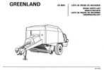 Thumbnail Greenland CB8080 Spare Parts Manual for Baler