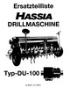 Thumbnail Hassia DU100 Parts Manual for Drillmaschine