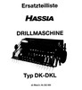 Thumbnail Hassia DK DKL Parts Manual for Drillmaschine