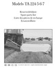 Thumbnail Taarup TA224 225 226 227 Spare Parts Manual for Mower