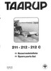 Thumbnail Taarup 211 212 Spare Parts Manual for Mower