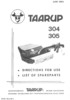 Thumbnail Taarup 304 305 Spare Parts Manual for Mower