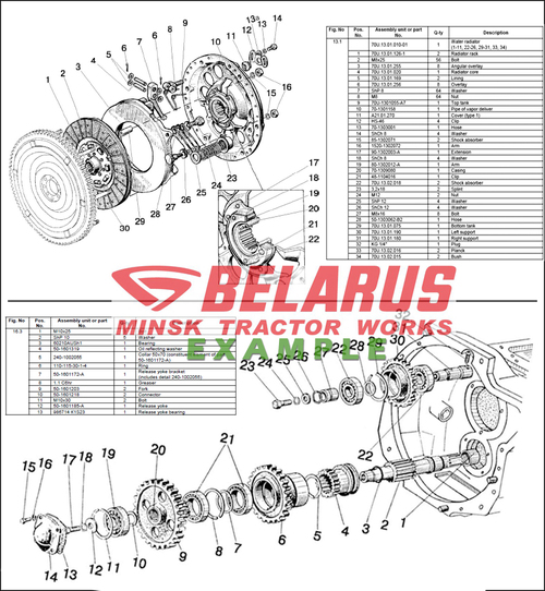 Belarus 310 320 321 Parts Manual Catalog Download Manuals & T...