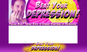 Thumbnail Beat Your Despression PSD Minisite HTML Graphics Ready Made Web Template