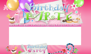 Thumbnail Birthday Parties PSD Minisite HTML Graphics Ready Made Web Template