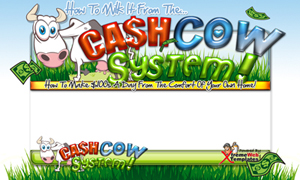 Thumbnail Cash Cow PSD Minisite HTML Graphics Ready Made Web Template