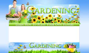 Thumbnail Gardening PSD Minisite HTML Graphics Ready Made Web Template