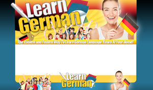 Thumbnail Learn German PSD Minisite HTML Graphics Ready Made Web Template