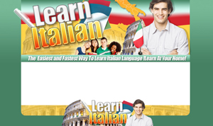 Thumbnail Learn Italian PSD Minisite HTML Graphics Ready Made Web Template