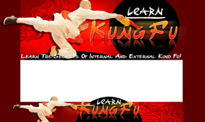 Thumbnail Learn Kung Fu PSD Minisite HTML Graphics Ready Made Web Template