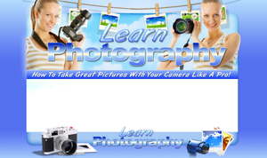 Thumbnail Learn Photography PSD Minisite HTML Graphics Ready Made Web Template