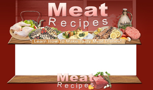 Thumbnail Meat Recipes PSD Minisite HTML Graphics Ready Made Web Template