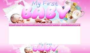 Thumbnail My First Baby PSD Minisite HTML Graphics Ready Made Web Template