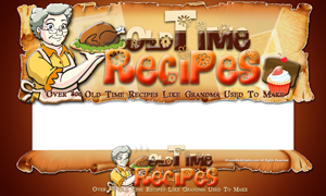 Thumbnail Old Time Recipes PSD Minisite HTML Graphics Ready Made Web Template