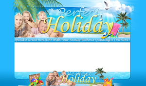 Thumbnail Perfect Holiday PSD Minisite HTML Graphics Ready Made Web Template