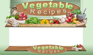 Thumbnail Vegetable Recipes PSD Minisite HTML Graphics Ready Made Web Template