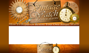 Thumbnail Vintage Watch Restoration PSD Minisite HTML Graphics Ready Made Web Template