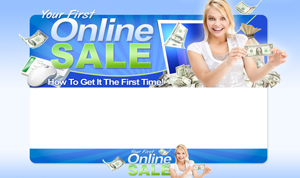 Thumbnail Your First Online Sale PSD Minisite HTML Graphics Ready Made Web Template