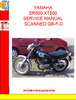 Thumbnail YAMAHA SR500 XT500 SERVICE MANUAL SCANNED GB-F-D