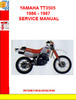 Thumbnail YAMAHA TT3505  1986 - 1987 SERVICE MANUAL