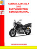 Thumbnail YAMAHA XJR1300-P 2002 SUPPLEMENTARY SERVICE MANUAL