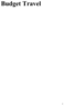 Thumbnail BUDGET TRAVEL