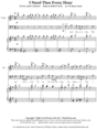 Thumbnail I Need Thee Every Hour : Sheet Music