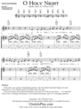 Thumbnail O Holy Night Sheet Music for Ukulele (Intermediate) & Voice