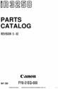 Thumbnail Canon IR3250 Parts List