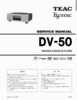 Thumbnail Teac DV-50 , DVD/DVD-A/SACD/CD PLAYER , Service Manual