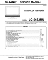 Thumbnail Sharp LC-26-S2RU lcd tv  , Original Service Manual