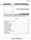 Thumbnail Sharp LC-26-GA3E  lcd tv , Original Service Manual