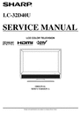 Thumbnail Sharp LC-32-D40U  lcd tv , Original Service Manual