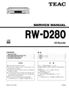 Thumbnail Teac RW-D-280 , CD Recorder , Service Manual